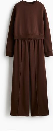 H&M 2-teiliges Sweatshirt-Set - Brown