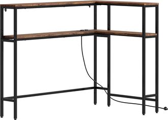 SoBuy Sobuy Mesa De Consola Para Entrada Con Dos Estantes Marr&oacute;n 120x80x101cm Moderno Fsb105-e-n