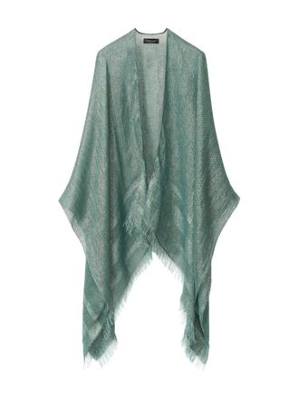 Fabiana Filippi metallic-threading cape - women - Fabric - One Size - Green