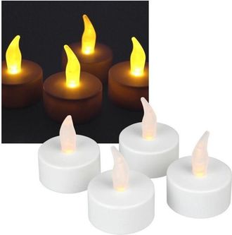 Trade Shop Trade Shop - Juego De 20 Velas Decorativas De Llama Led A Pilas, Votivas, Luz Blanca C&aacute;lida