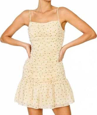 Line & Dot Lilou Mini Dress In Cream