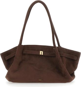 JW PEI Hana Tote Bag met Brede Handvatten - Dames - Shoppers - Bruin - ONE Size - Leer - Tassen