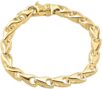 Pompeii3 Mens Rounded Seed 14k Gold (53gram) or Platinum (86gram) 8mm Link Bracelet 8.5
