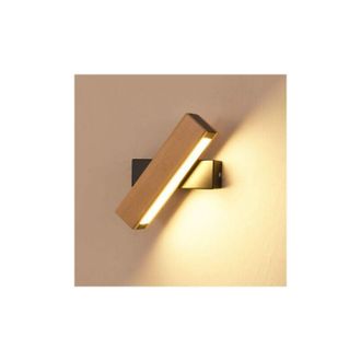 OEM Applique Murale - 360&deg; Rotative - 21 X 8 X 5 Cm - 4 W - 3000 K - Fer Y Madera - 220 V - Para Interior Sal&oacute;n Habitaci&oacute;n Pasillo Ba&ntilde;o - 1 Unidad