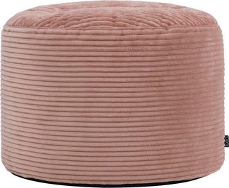 Icon Brand Puf reposapi&eacute;s redondo de pana rosa