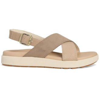 Keen Elle Luxe Cross Strap Leather Womens Slingbacks Sandals - Plaza Taupe Brindle - Size:UK 4.5