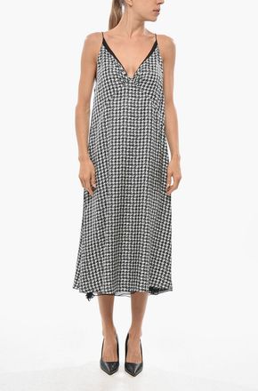 Dior Slip Dress in Seta Motivo Pied de Poule Dior