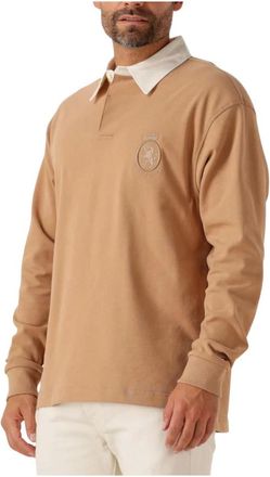 Tommy Hilfiger Hoodies & sweatvesten, Heren, Bruin, 2Xl, Katoen, Peached Crest Solid Rugby