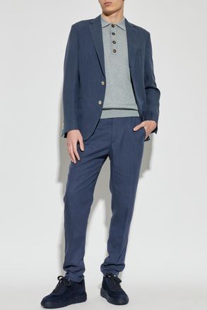 Eleventy Double-vent Blazer, Mens, Navy Blue