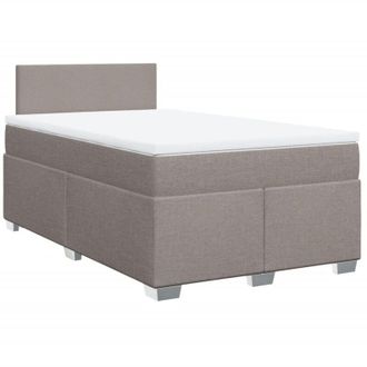 vidaXL Vidaxl - Cama Box Spring Con Colch&oacute;n Tela Gris Taupe 120x190 Cm