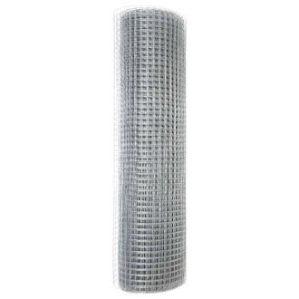 Berkfield Home Welded Wire Fence 0.6x100 m Galvanised Steel in Silver