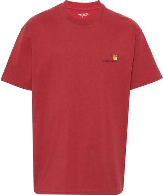 Carhartt Work in Progress American Script organic cotton T-shirt - men - Organic Cotton - L - Red