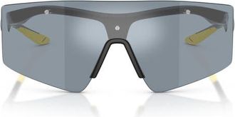 Ferrari 139mm Shield Wrap Sunglasses in Light Blue Silver at Nordstrom