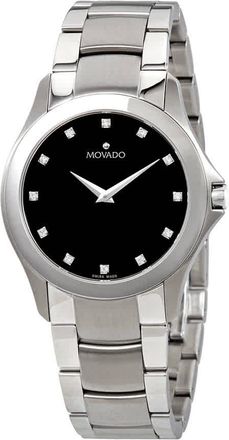 Movado Masino Black Dial Diamonds Mens Wartch 0606185