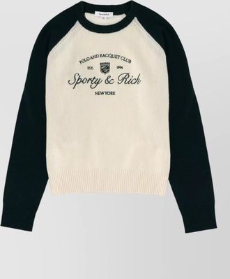 Sporty & Rich cashmere wool logo sweatshirt
