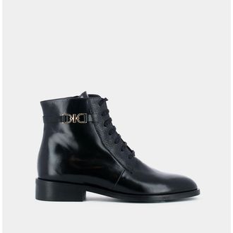 Jonak Leren boots met veters en gesp Dastan