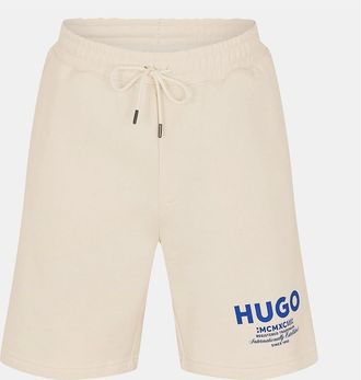 HUGO BOSS Mens Nomario Lettering Sweat Shorts - White - Size: 32/30/31