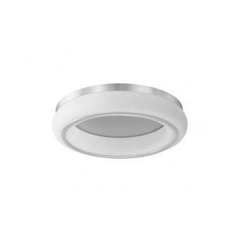 Fabrilamp Lampada da soffitto paris 48w 3000-4000-6500k bianco/argento 4080 lm 12x55x55 cm con telecomando, memoria e dimmer