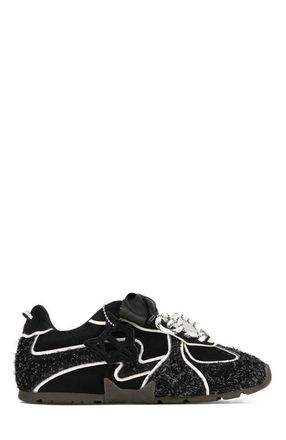 Naked Wolfe Adored Hairy Suede Sneaker in Black Hairy Suede at Nordstrom, Size 10.5