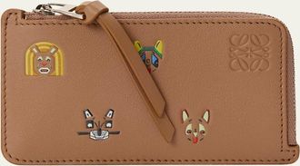 Loewe x Louis Wain Zip-Top Wallet in Leather