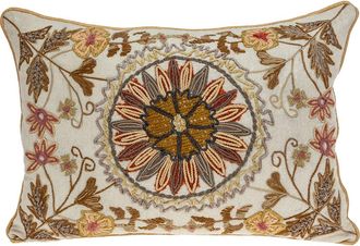 Parkland Collection Hand-Embroidered Accent Pillow in Beige at Nordstrom Rack