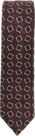 Emporio Armani Cravatta con motivo geometrico - Rosso
