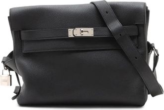 Herm&egrave;s Borsa a tracolla Kelly Messenger GM in pelle Togo 2023 - Nero