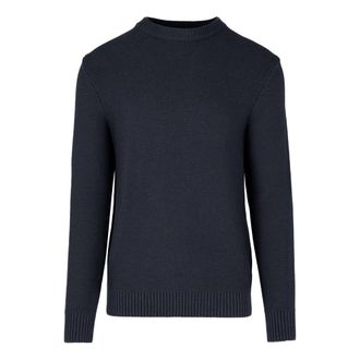 Bomboogie Su&eacute;ter de Punto Acanalado con Cuello Redondo - Knitwear - Hombre - Azul - S