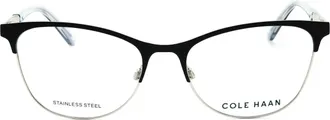 Cole Haan CH5051 Cat Eye Metal Frame Eyeglasses - Black