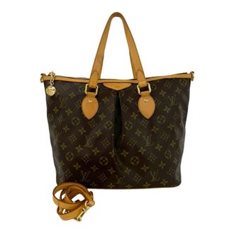 Louis Vuitton Brown Leather Pvc Shoulder Bag Tote Bag (Pre-Owned)