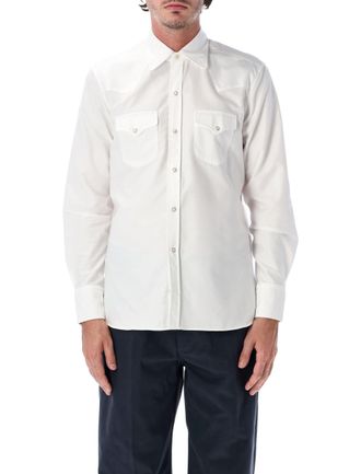 Fortela Tex Slim Fit Cotton Contrast Cuff Western Casual Shirt
