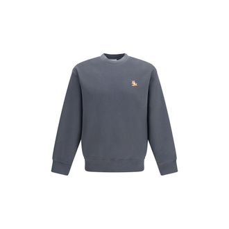 Maison Kitsun&eacute; Gray Organic Cotton Mens Sweatshirt
