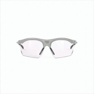 Rudy Project Semi-Rimless Matte Grey Sunglasses With Light Purple Lenses