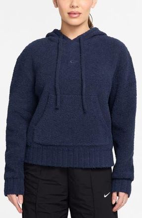 Nike Sportswear Phoenix Oversize Boucl&eacute; Hoodie in Midnight Navy at Nordstrom Rack, Size X-Small