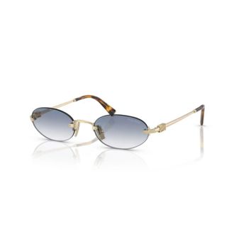 Miu Miu 0mu A54s Gradient Blue Lens Oval Sunglasses