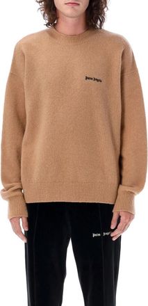 Palm Angels Brown BASIC LOGO SWEATER