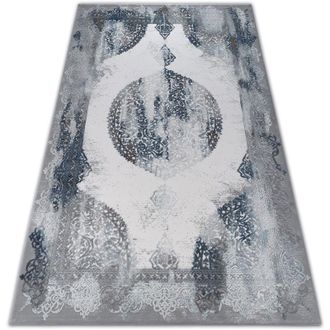 RugsX Rugsx - Alfombra Acr&iacute;lica Valencia 5040 Oriente Azul/gris Grey 80x150 Cm
