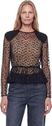 Chlo&eacute; Dot Print Tulle Top