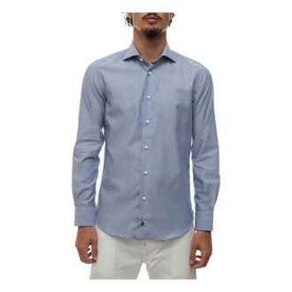 Carrel Heren, Overhemden, Blauw, Maat: XL Katoen