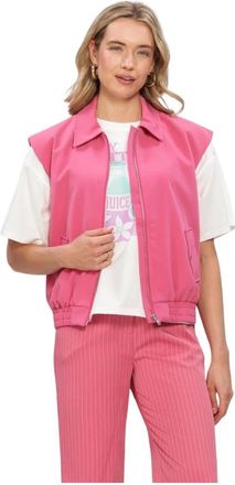 Ydence Ydence, Jassen, Dames, Roze, 2Xl, Leer, Gilet Danielle
