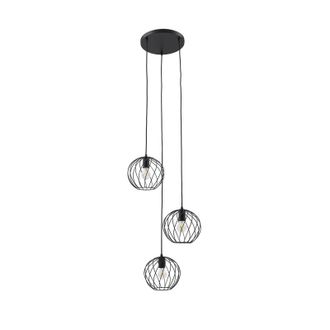 Lindby L&aacute;mpara Colgante danika En Negro De Metal - Lindby