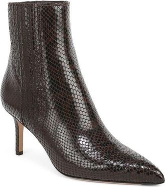 Veronica Beard Lisa 70mm Pointed Toe Bootie in Espresso Leather at Nordstrom, Size 5.5