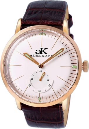 Adee Kaye Mens Simplicity White Dial Watch