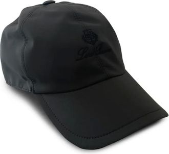 Loro Piana Cappello da baseball con logo ricamato - Nero