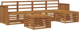 vidaXL Conjunto De Sof&aacute;s De Exterior 6 Uds. Natural Vidaxl