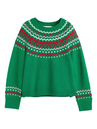 Chinti and Parker fairisle-pattern sweater - Green