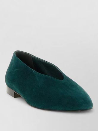 Jimmy Choo London suede v-neck ballerina flats
