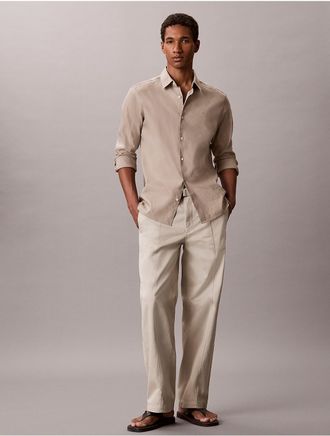 Calvin Klein Jeans Calvin Klein Mens Baggy Cotton Twill Pants - Brown - 31