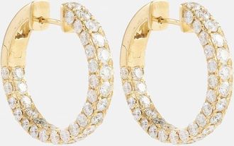 Shay Jewelry 18kt gold hoop earrings with diamonds