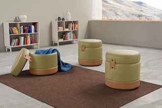 Egoitaliano Hocker »Tonder, Designhocker als Blickfang mit tollen Details« 1 Stk. tlg. inkl. Stauraum